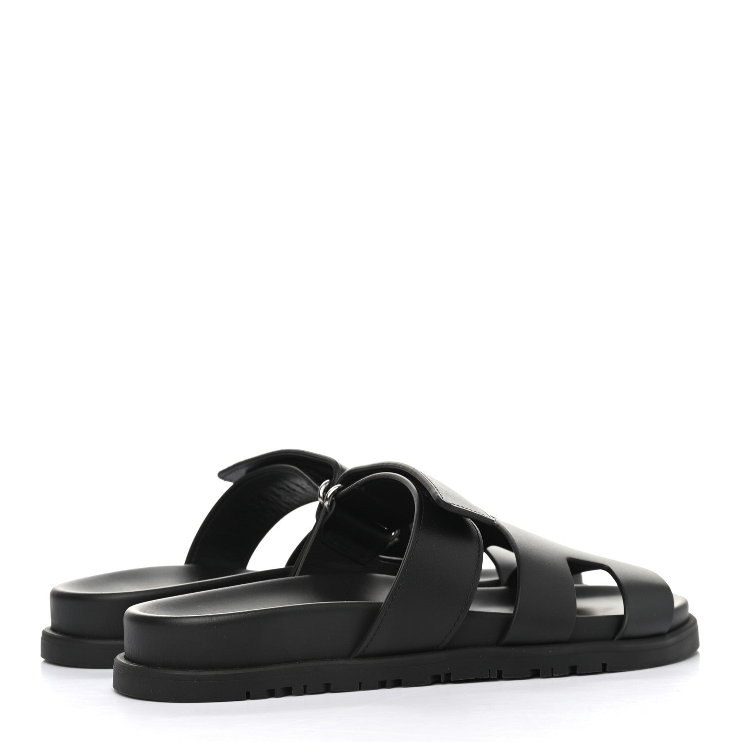 Hermes Calfskin Womens Chypre Sandals 36 Black 4 of 9