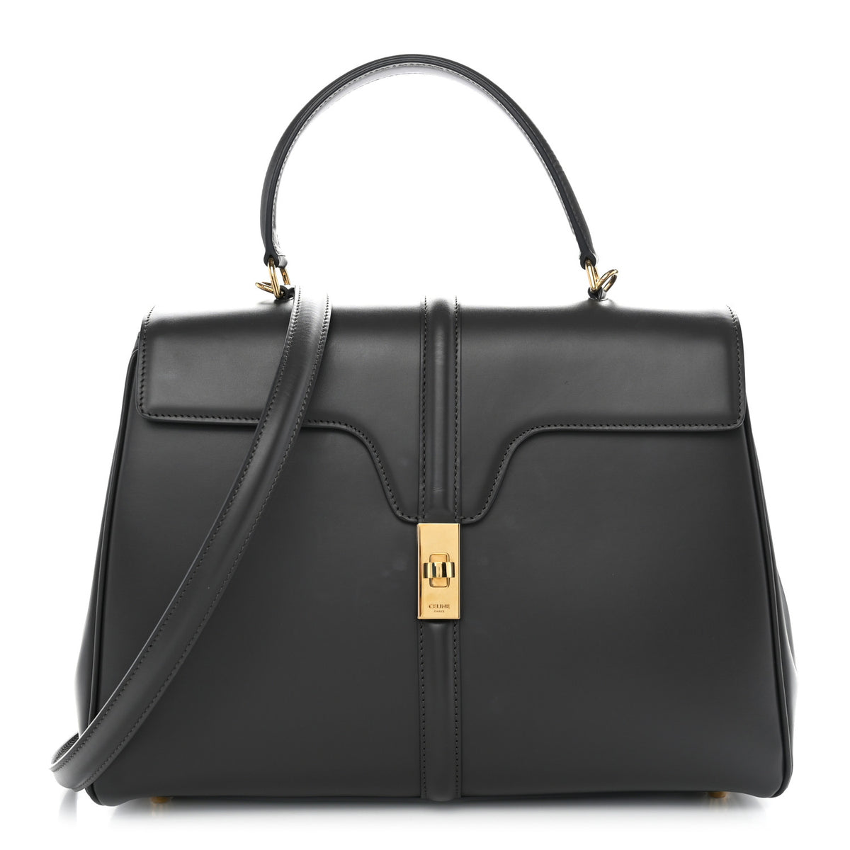 Celine Satinated Calfskin Medium 16 Top Handle Bag Medium Grey 1 of 10
