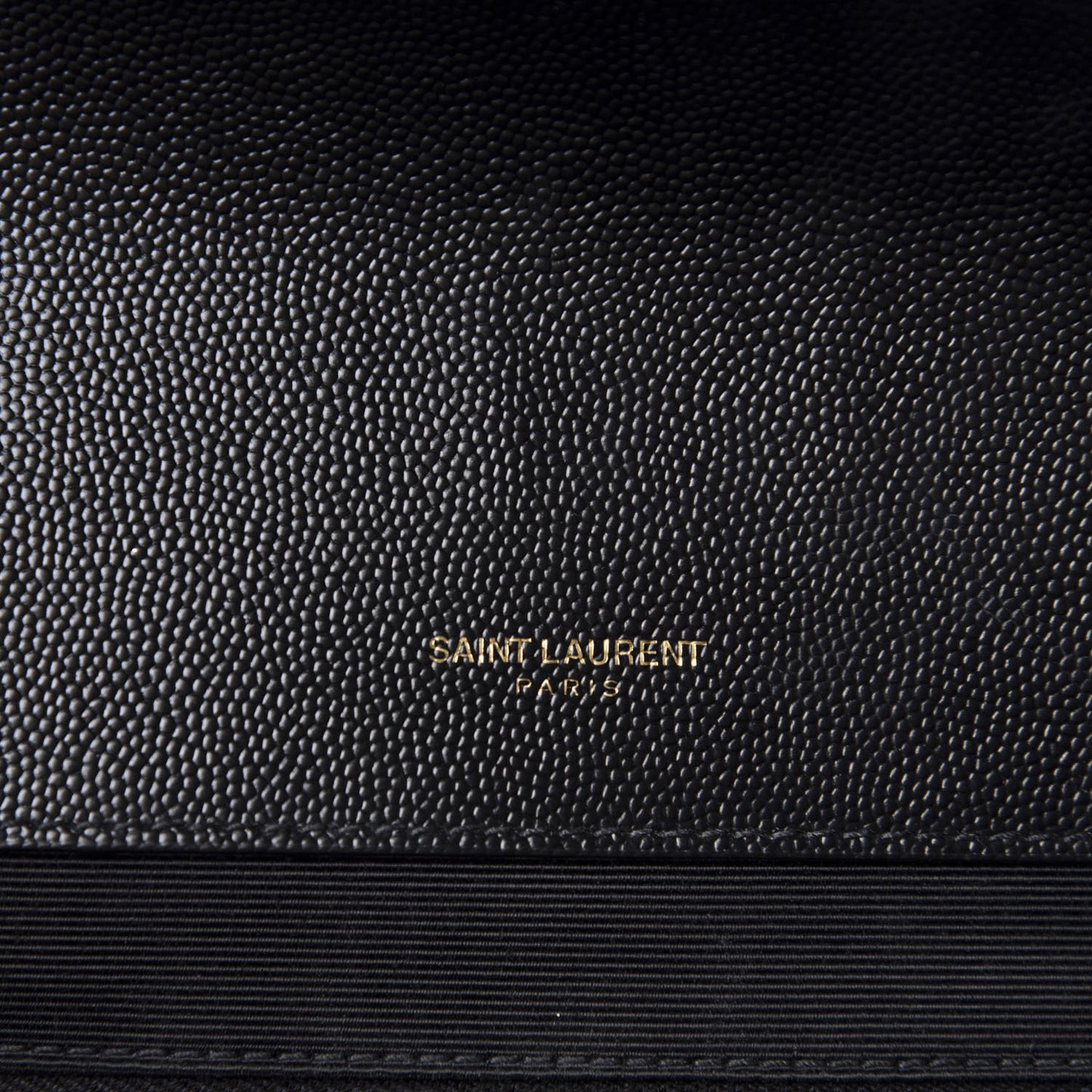 Grain De Poudre Textured Mixed Matelasse Large Triquilt Monogram Satchel Black