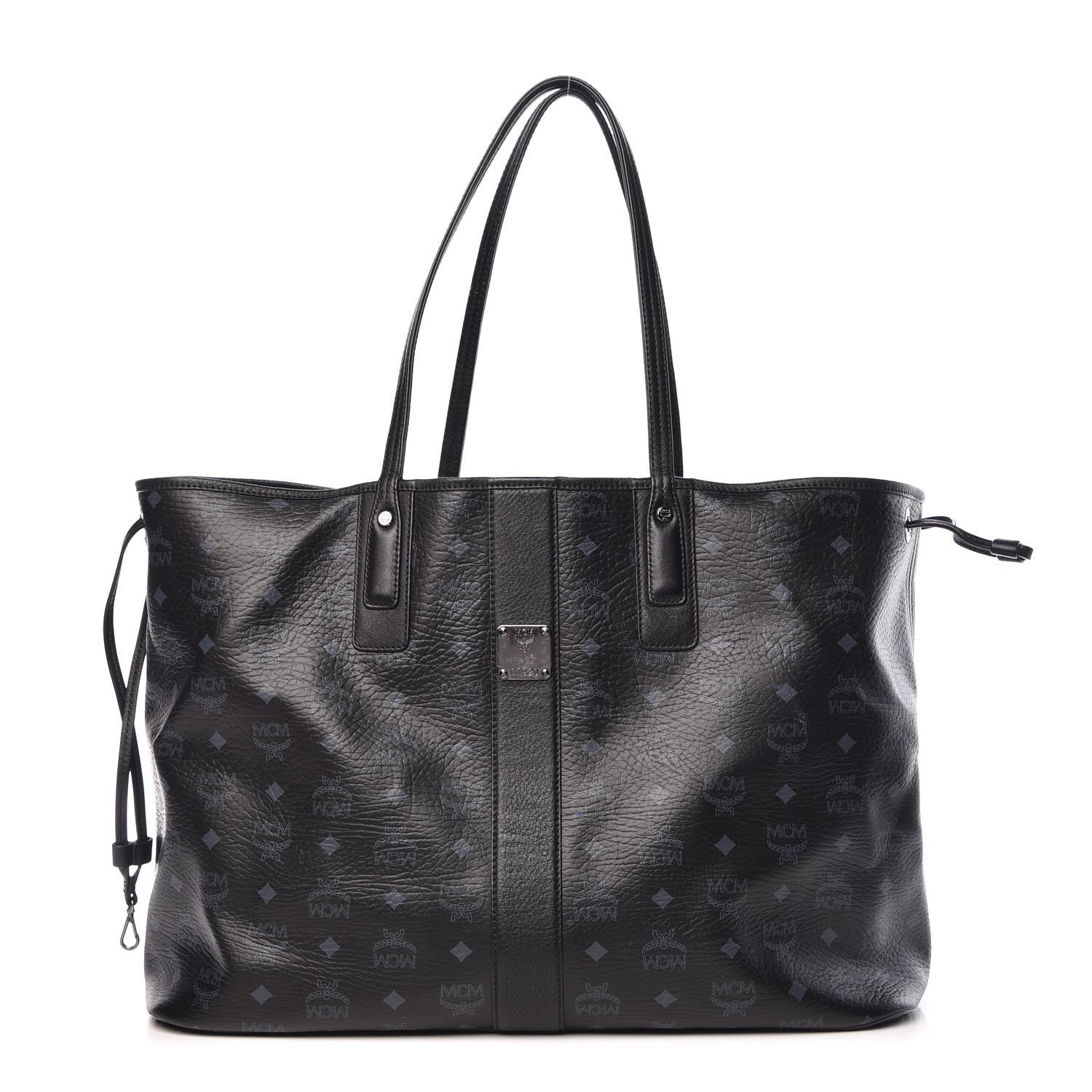 MCM Visetos Large Liz Reversible Shopper Tote Black 4 of 35