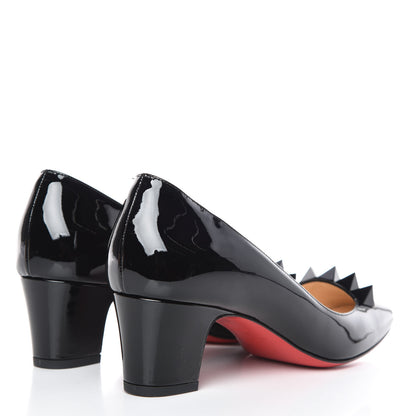Christian Louboutin Patent Pyramidam 45 Pumps 38 Black 4 of 8