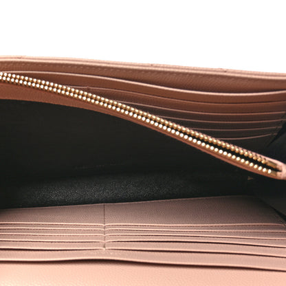 Saint Laurent Grain De Poudre Matelasse Chevron Monogram Chain Wallet Pale Pink 5 of 10