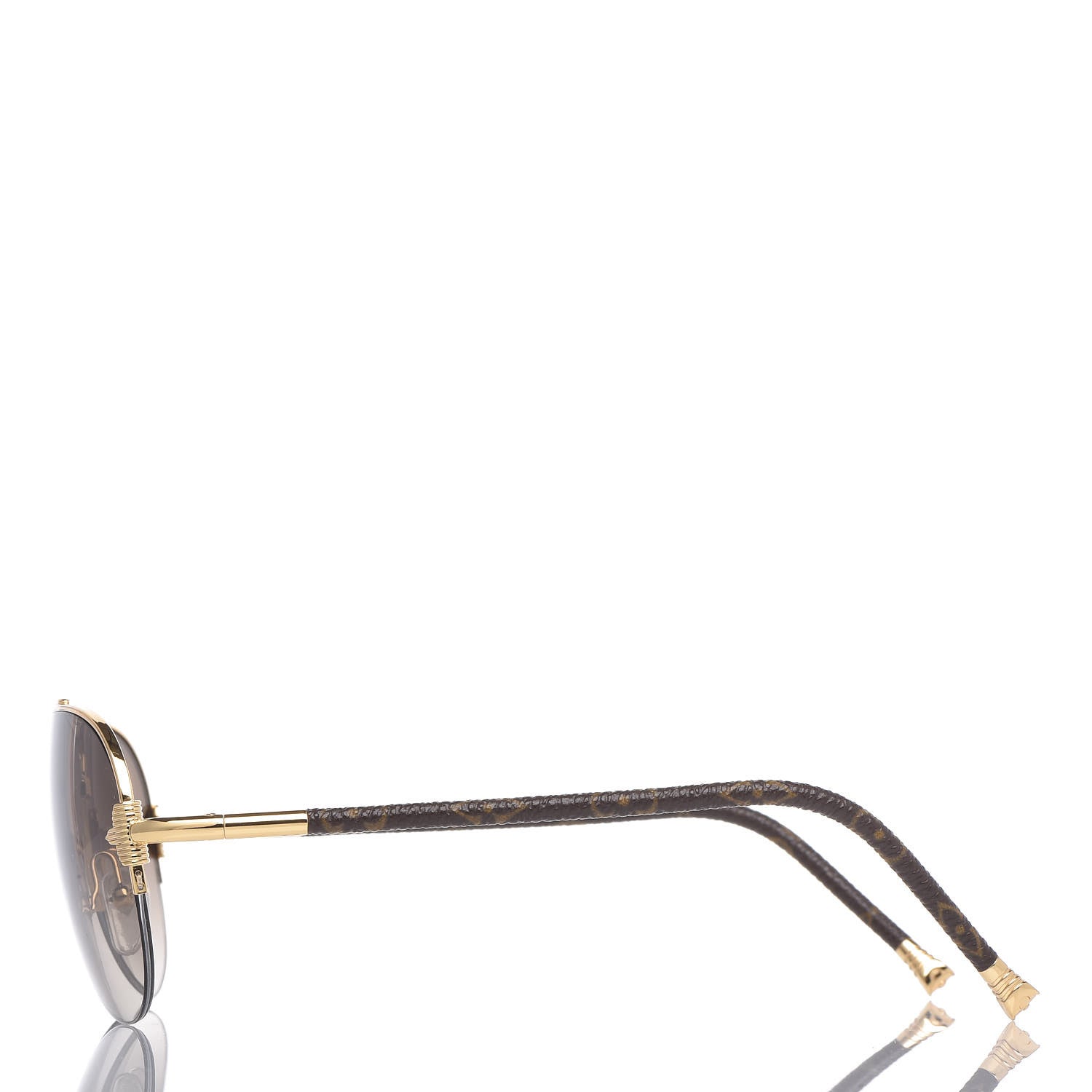 Louis Vuitton Monogram Petite Viola Pilote Aviator Sunglasses Z0571U Brown 3 of 7