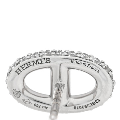 Hermes 18K White Gold Diamond New Farandole Earrings 4 of 4
