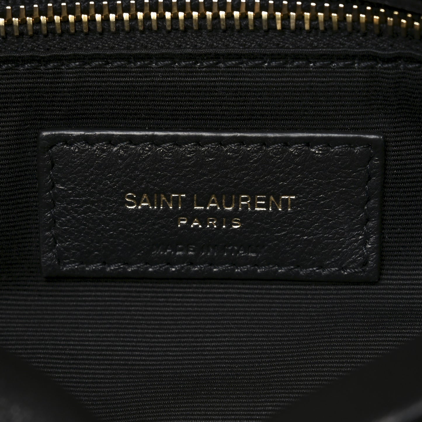 Lambskin Quilted Tri-Metal Small Loulou Puffer Monogram Chain Satchel  Black