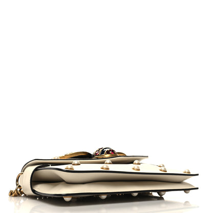Gucci Nappa Pearl Studded Mini Queen Margaret Broadway Shoulder Bag Mystic White 4 of 11