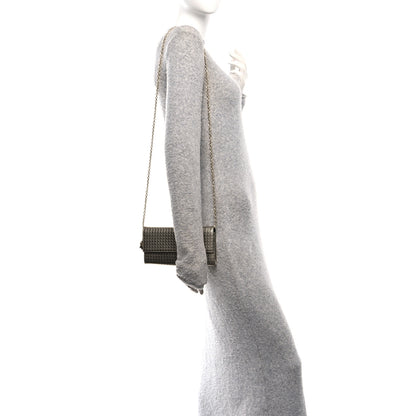Christian Dior Metallic Patent Micro-Cannage Lady Dior Croisiere Chain Wallet Champagne 2 of 11