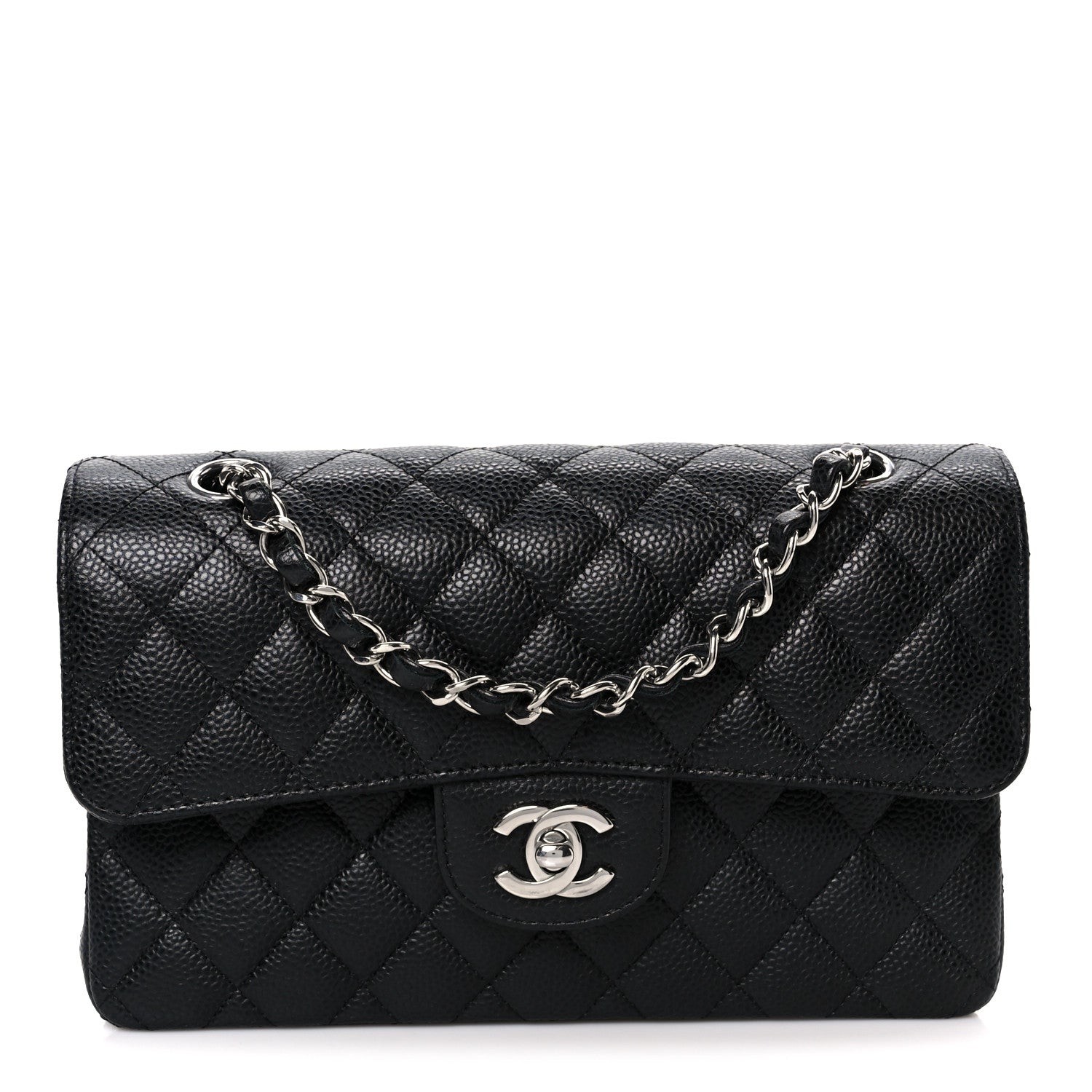 Chanel Caviar Quilted Small Double Flap Black Black 1 of 11