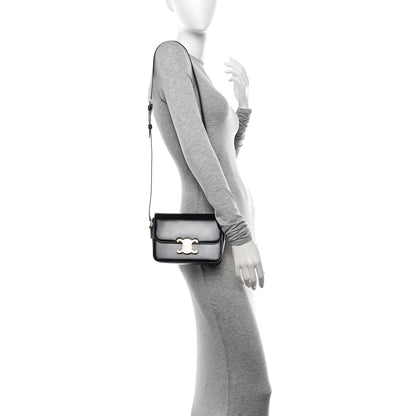Celine Shiny Calfskin Small Triomphe Black 3 of 10