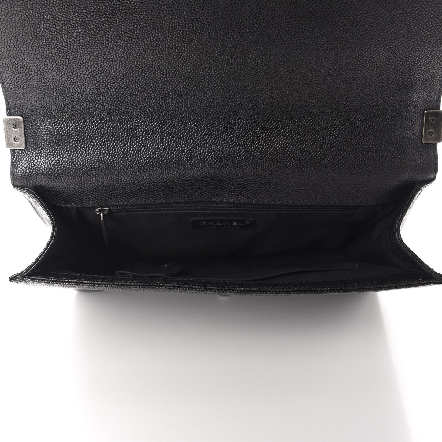 Caviar Quilted Large Boy Flap Black