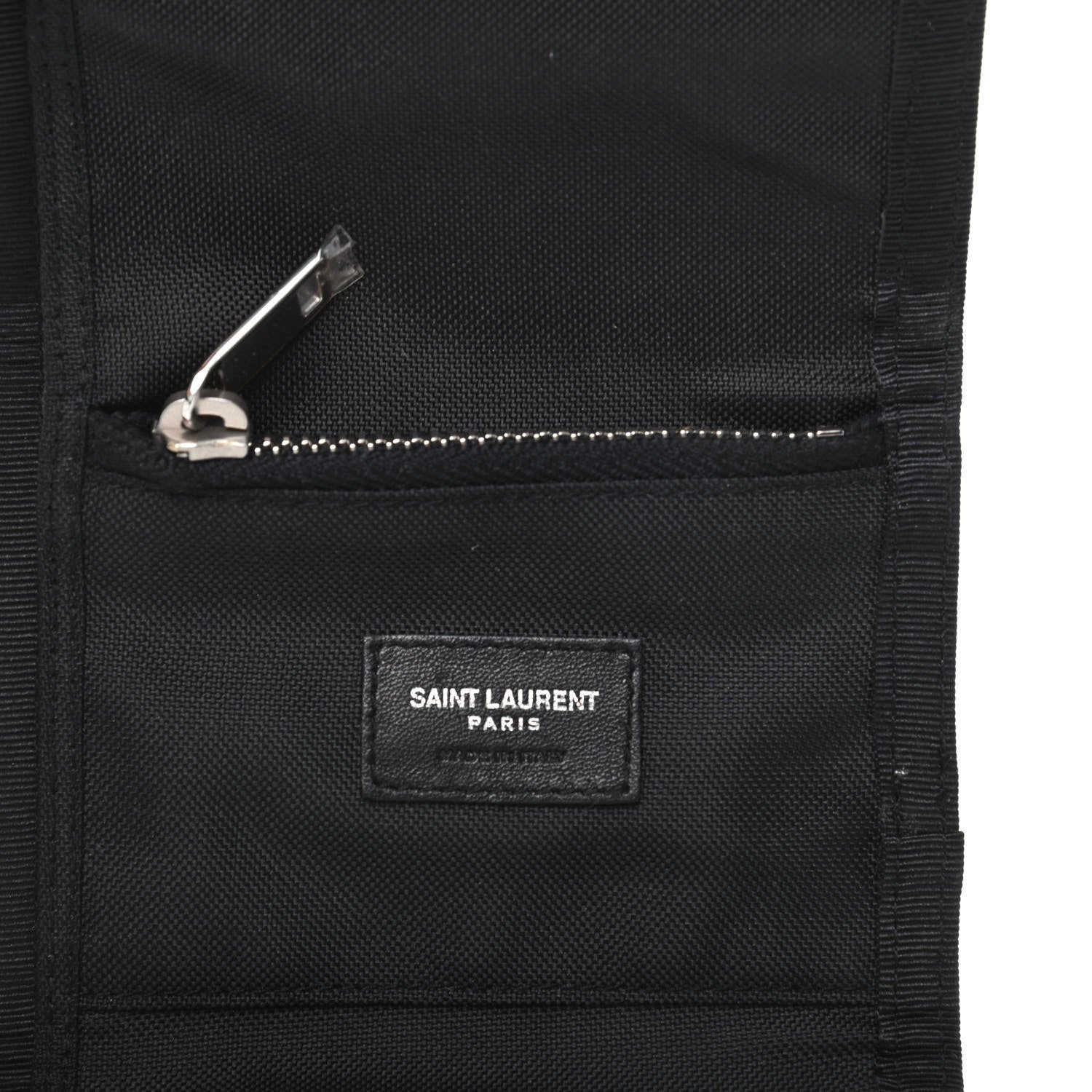 Saint Laurent Nylon Constellation Print Tiny Buffalo Wallet Black 6 of 6