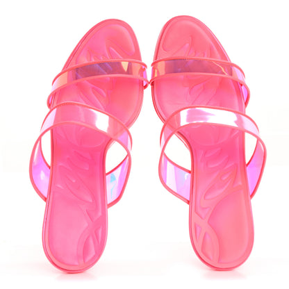 Christian Louboutin PVC Just Loubi 85 Sandals 40 Fluo Pink 2 of 9