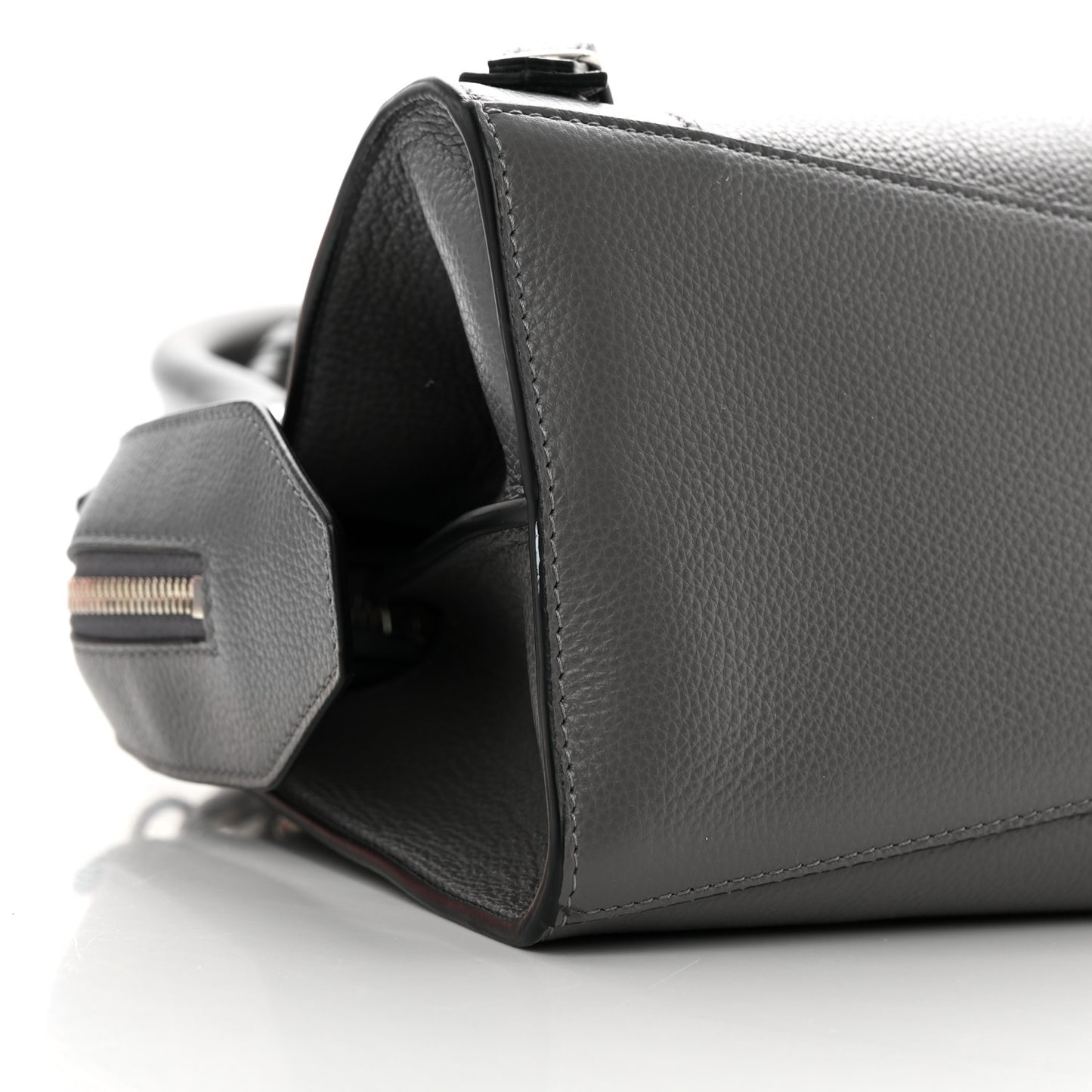 Grained Calfskin Neo Classic Silver Hardware S City Dark Grey