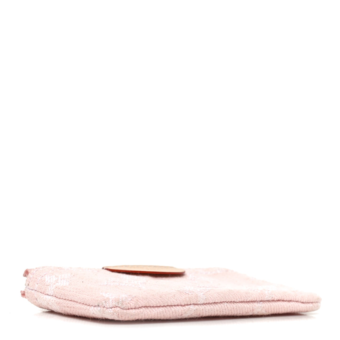 Monogram Denim Key Pouch Washed Pink