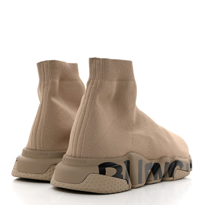 Balenciaga Neoprene Knit Mens Speed Graffiti Sneakers 46 Beige 4 of 9
