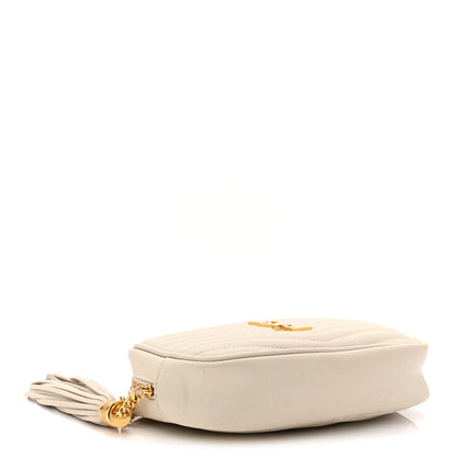 Saint Laurent Grain De Poudre Matelasse Monogram Mini Lou Camera Bag Crema Soft 4 of 10