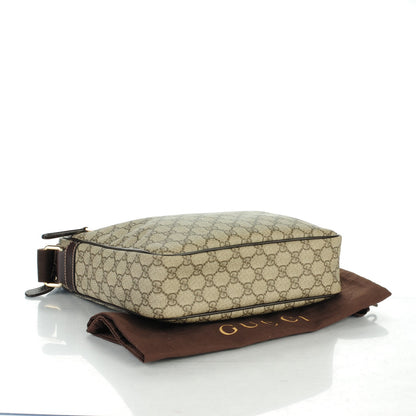 Gucci GG Plus Monogram Selleria Calfskin Medium Messenger Bag Beige Ebony Cocoa Dark Chocolate 4 of 7