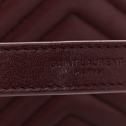 Saint Laurent Sheepskin Matelasse Chevron Monogram Medium College Bag Old Brandy 12 of 16
