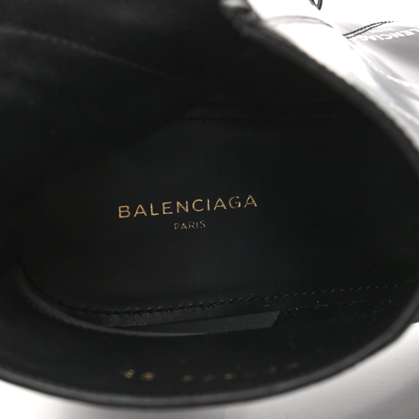 Patent Allover Logo Ankle Boots 37 Black