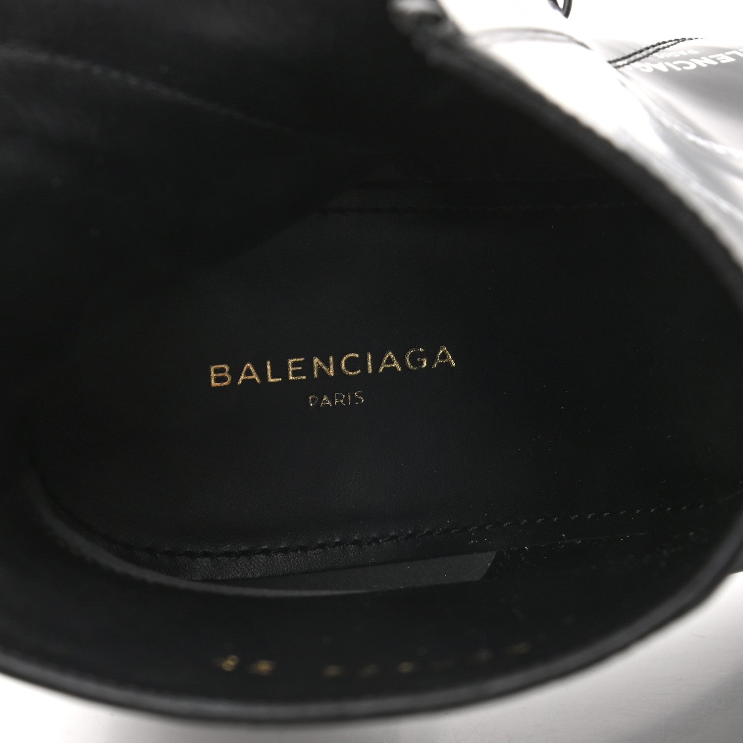 Balenciaga Patent Allover Logo Ankle Boots 37 Black 8 of 8