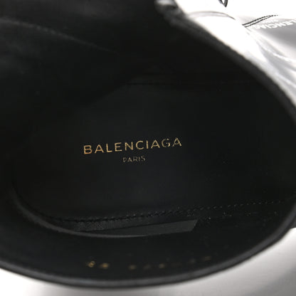 Balenciaga Patent Allover Logo Ankle Boots 37 Black 8 of 8