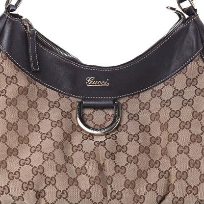 Gucci Monogram Large D Gold Hobo Dark Brown 7 of 17