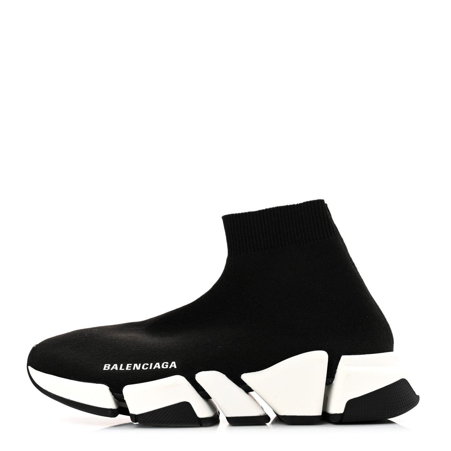Technical 3D Recycled Knit Bi-Color Sole Womens Speed 2.0 Sneakers 37 Black White