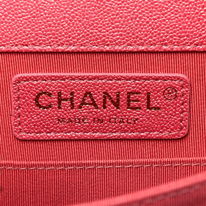 Chanel Caviar Quilted North South Boy Flap Pink 6 of 11