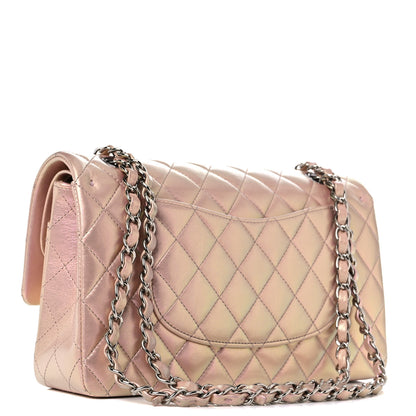 Chanel Iridescent Calfskin Quilted Medium Double Flap Pink 3 of 13