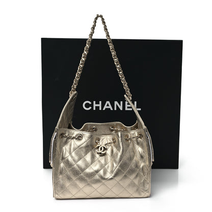 Chanel Metallic Caviar Quilted Small Chanel 25 Handbag Gold 11 of 11