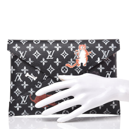 Louis Vuitton Catogram Large Kirigami Pochette Black 2 of 7