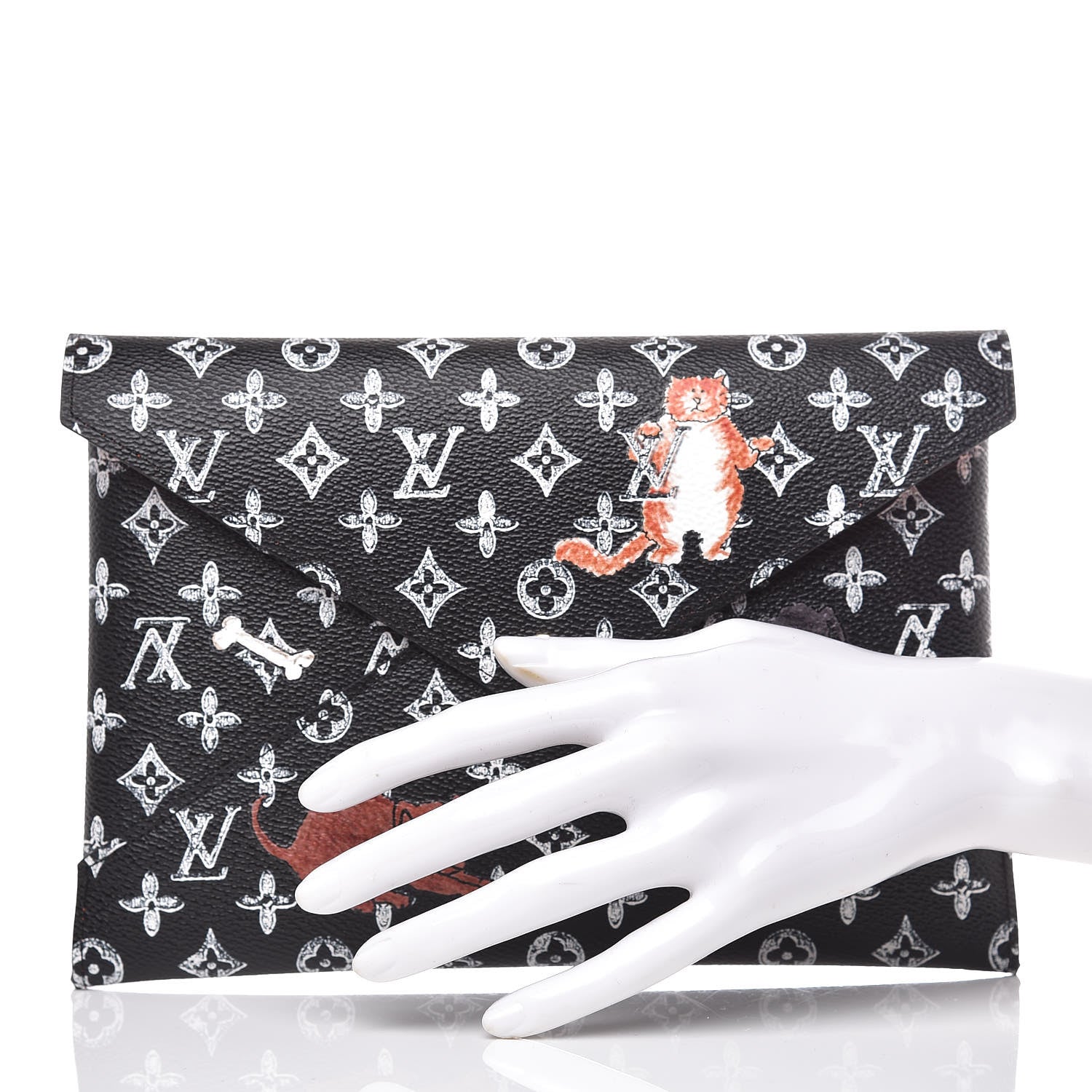 Louis Vuitton Catogram Large Kirigami Pochette Black 2 of 7