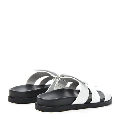 Hermes Calfskin Womens Chypre Sandals 36 White 4 of 7