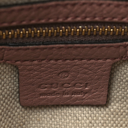 Gucci Pebbled Calfskin Medium Soho Chain Shoulder Bag Dark Cipria 6 of 10