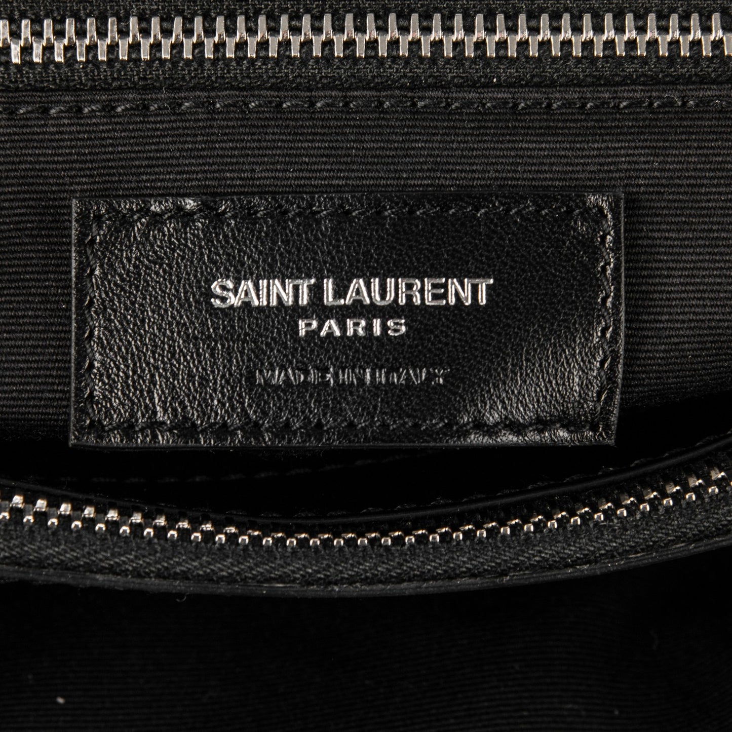 Calfskin Y Quilted Monogram Large Loulou Chain Satchel Black