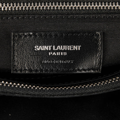 Saint Laurent Calfskin Y Quilted Monogram Large Loulou Chain Satchel Black 7 of 8