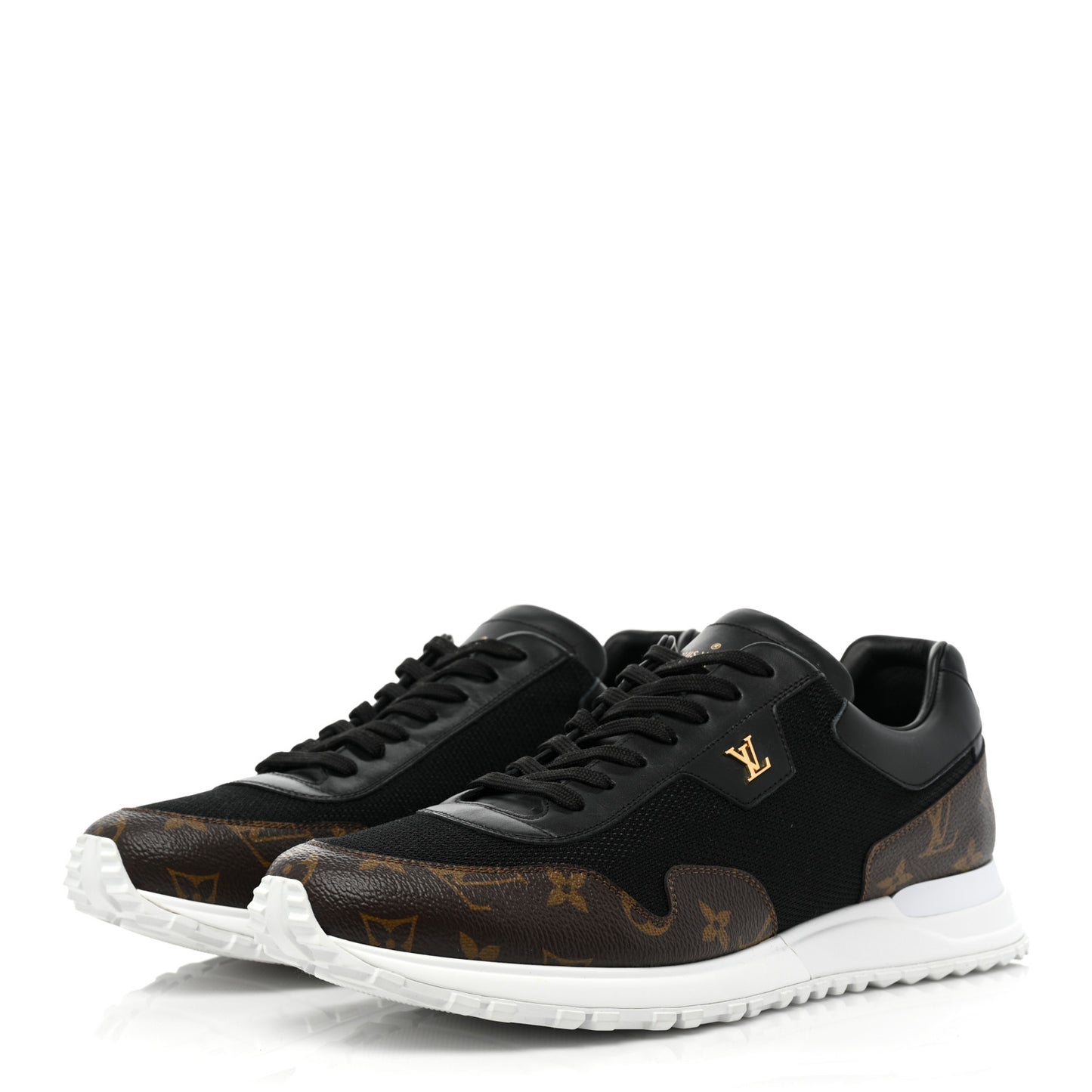Monogram Mens Run Away Sneakers 10 Black