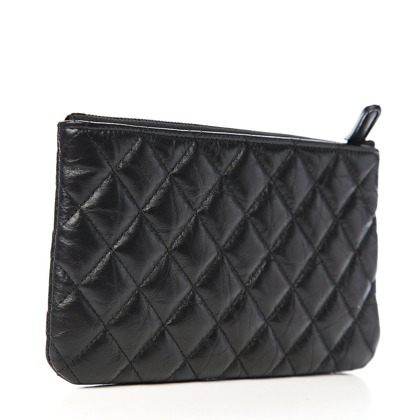 Aged Calfskin Quilted Medium Reissue Cosmetic Case So Black