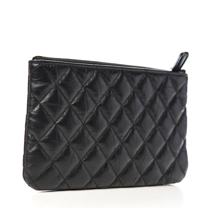 Chanel Aged Calfskin Quilted Medium Reissue Cosmetic Case So Black 2 of 6