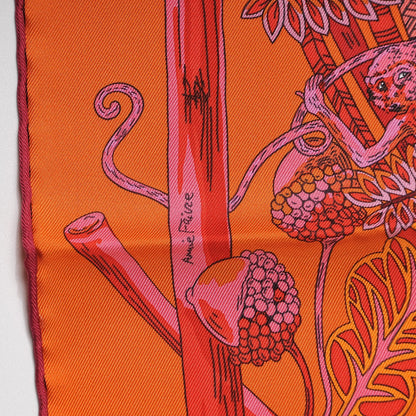 Hermes Silk Printed Mythes et Metamorphoses Scarf 90 Orange Rouge Vif Brique 6 of 7