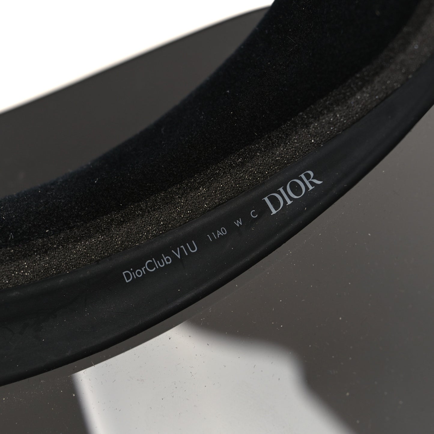 Mirrored DiorClubV1U Sun Visor Black