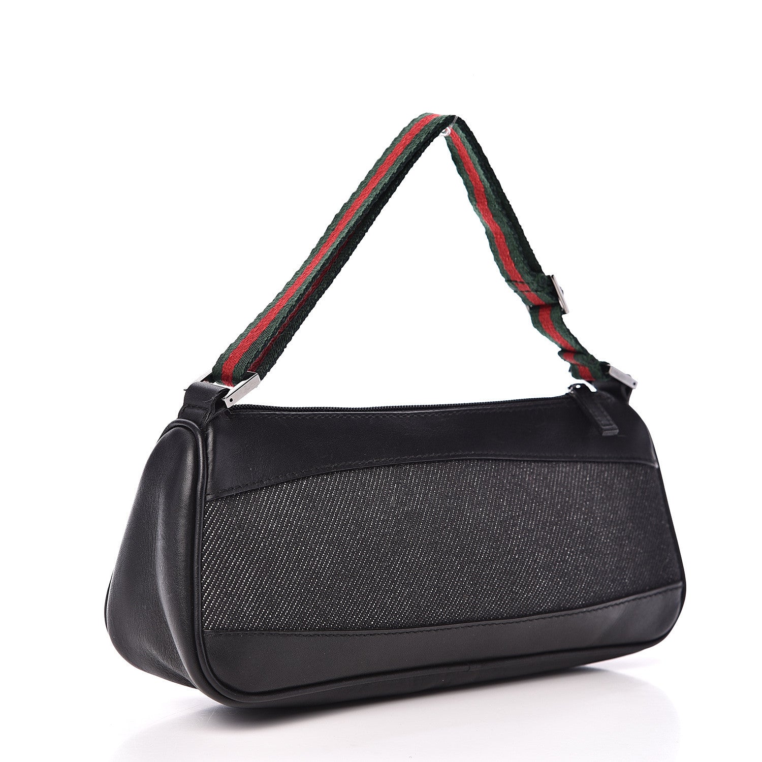 Gucci Denim Web Pochette Black 2 of 10