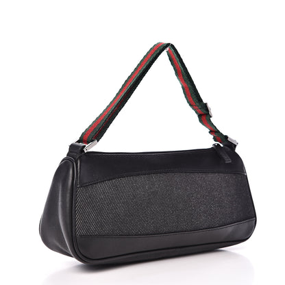 Gucci Denim Web Pochette Black 2 of 10