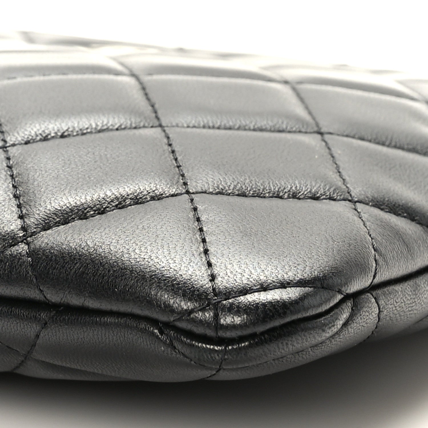 Chanel Lambskin Quilted Cosmetic Case Black 9 of 9