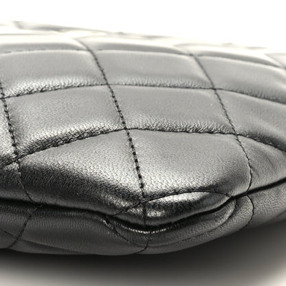 Chanel Lambskin Quilted Cosmetic Case Black 9 of 9