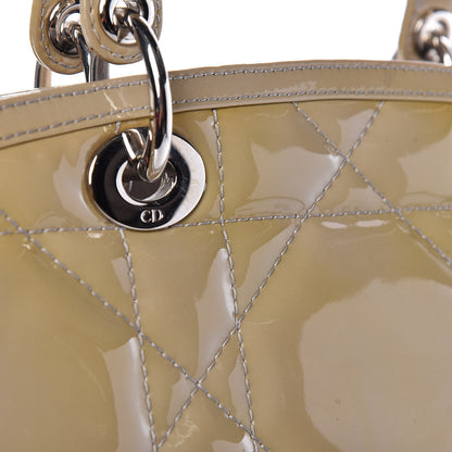 Christian Dior Patent Cannage Medium Granville Tote Beige 13 of 29