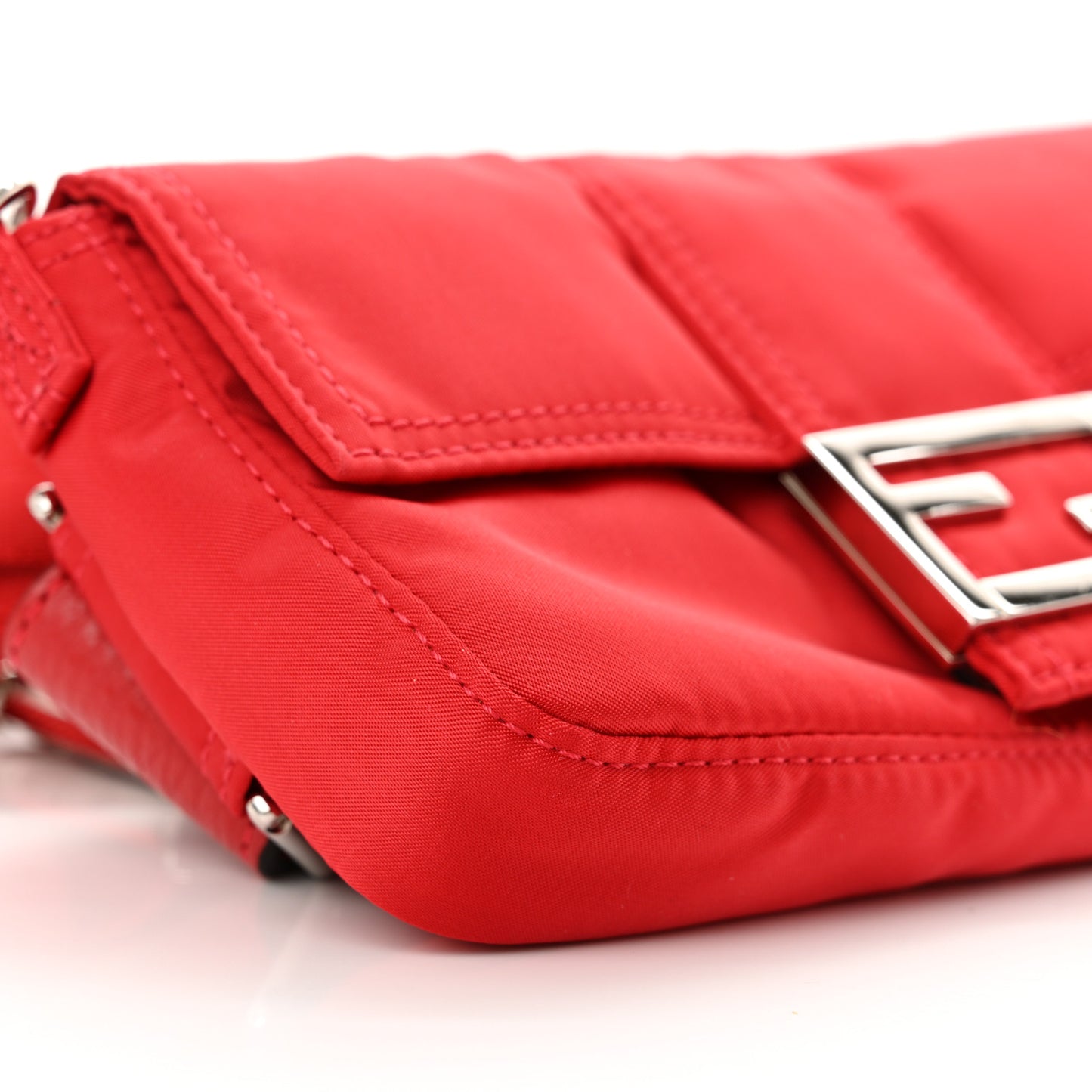 X PORTER Nylon Cuoio Roma Mini Phone Baguette Belt Bag Cardinale Fuoco
