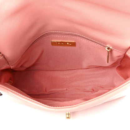 Chanel Goatskin Quilted Medium Chanel 19 Flap Light Pink 5 of 10