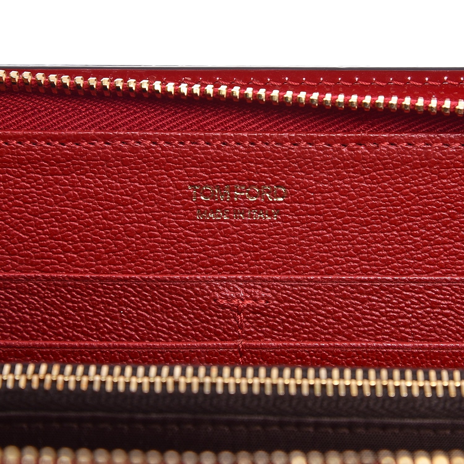 Tom Ford Pebbled Calfskin Continental Wallet Red 6 of 7