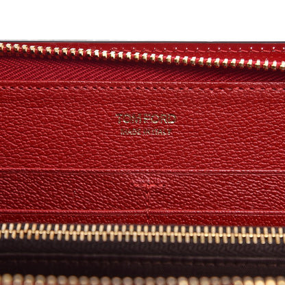Tom Ford Pebbled Calfskin Continental Wallet Red 6 of 7
